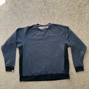 Russell Sweater Mens XL Crewneck Pullover Premium Fleece Grey Long Sleeve